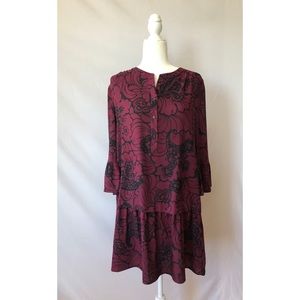 LOFT Drop Waist Flare Skirt Dress